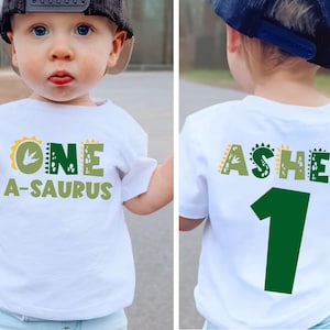 First Birthday Dinosaur Shirt, T Rex Dinosaur Shirt, 1st Birthday Toddler Tee, One A Saurus Shirt, Dinosaur Baby Gift, Baby Boys Clothes