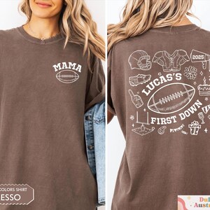 FootBall First Birthday Matching Family Shirts, Custom Name First Birthday Tee, Football Theme 1st Down Birthday Shirts, Birthday Boy Gifts image 9