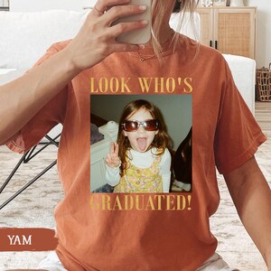 Personalized Vintage Photo Graduation Shirt: Looks Who Graduated Shirt For Her, Graduation Picture Matching Tee for Besties, Graduation Gift image 7