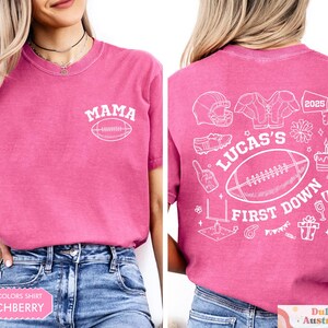 FootBall First Birthday Matching Family Shirts, Custom Name First Birthday Tee, Football Theme 1st Down Birthday Shirts, Birthday Boy Gifts image 5