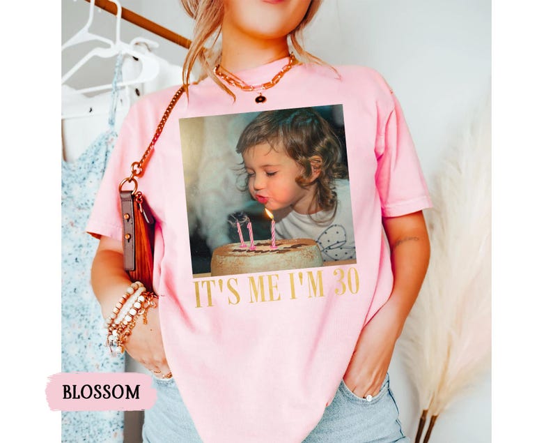 Custom Photo 30th Birthday Shirt, Personalized Milestone Birthday Tee, Look Whos 30 Funny Picture Shirt, Matching Birthday Squad Outfit image 17