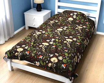 Coperta a forma di fungo, regalo per gli amanti dei funghi, coperta a forma di fungo, coperta Cottagecore, decorazione Dark Academia, regalo Cottagecore, regalo per gli amanti dei funghi