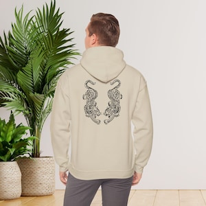 Y2k Hoodie Japanese Chinese Tiger, Japanese Streetwear Sweatshirt, Asian Tiger Hoodie, Vintage Preppy Sweatshirt,Oversized Aesthetic Hoodie
