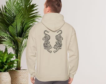 Y2k Hoodie Japanese Chinese Tiger, Japanese Streetwear Sweatshirt, Asian Tiger Hoodie, Vintage Preppy Sweatshirt,Oversized Aesthetic Hoodie