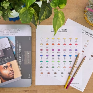 Folha de amostra de 48 unidades da Master's Touch by Hobby Lobby (também inclui folha para conjunto de lápis de retrato)