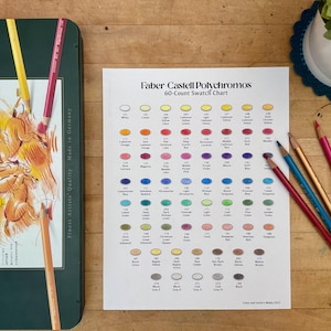 Faber-Castell Polychromos 60-Count Swatch Chart