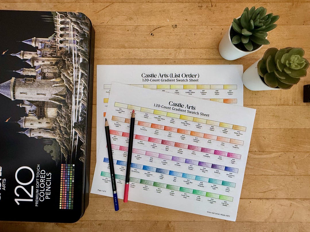 Castle Arts 120-count Gradient Swatch Sheet - Etsy