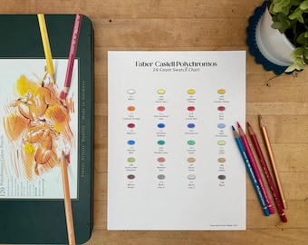 Faber-Castell Polychromos 24-Count Swatch Chart