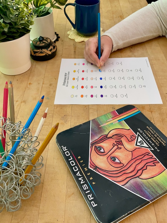 Prismacolor 36-count Swatch Sheet - Etsy