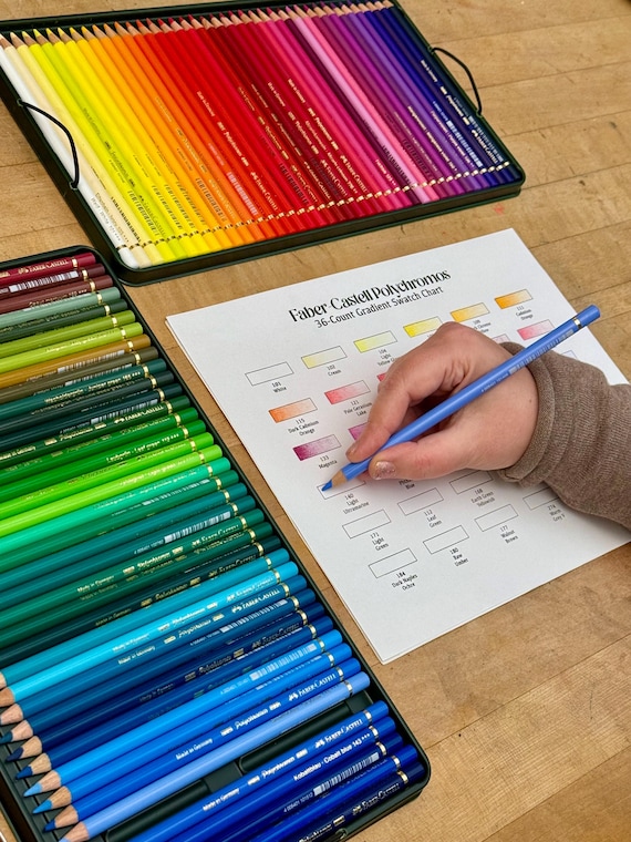 Faber-castell Polychromos 36-count Gradient Swatch Chart - Etsy