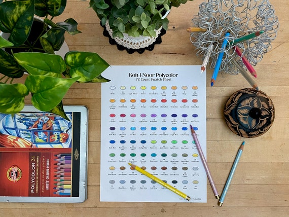 Koh-I-Noor ポリカラー 72 枚入りスウォッチシート - Etsy 日本