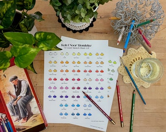 Koh-I-Noor Mondeluz 72-Conteggio Foglio di campioni