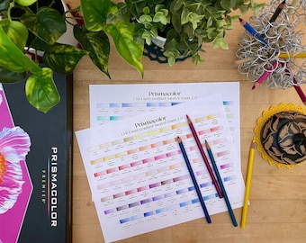 Paquete de gráficos de muestras Prismacolor Premier 150 / Gráficos de  lápices de colores DIY / Rueda de colores / Descargar e imprimir / PDF  digital / Papel tamaño carta -  México