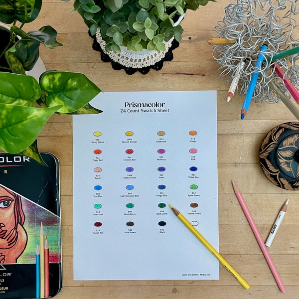 Feuille d'échantillons Prismacolor 24 unités