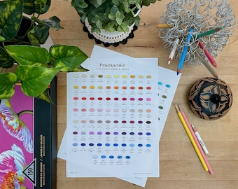 Prismacolor 36-count Swatch Sheet - Etsy