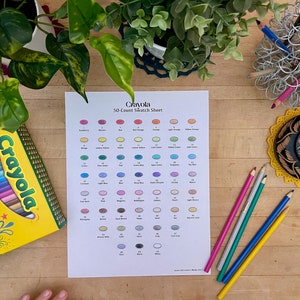 Crayola 50-Count Swatch Sheet