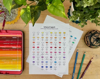 Foglio di campioni Arteza Expert (serie Pro) da 120 pezzi