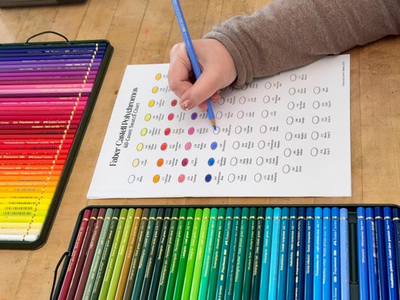 Faber-castell Polychromos 60-count Swatch Chart - Etsy
