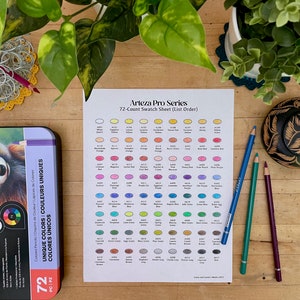 Arteza Expert (Pro Series) 72-Count Swatch Sheet