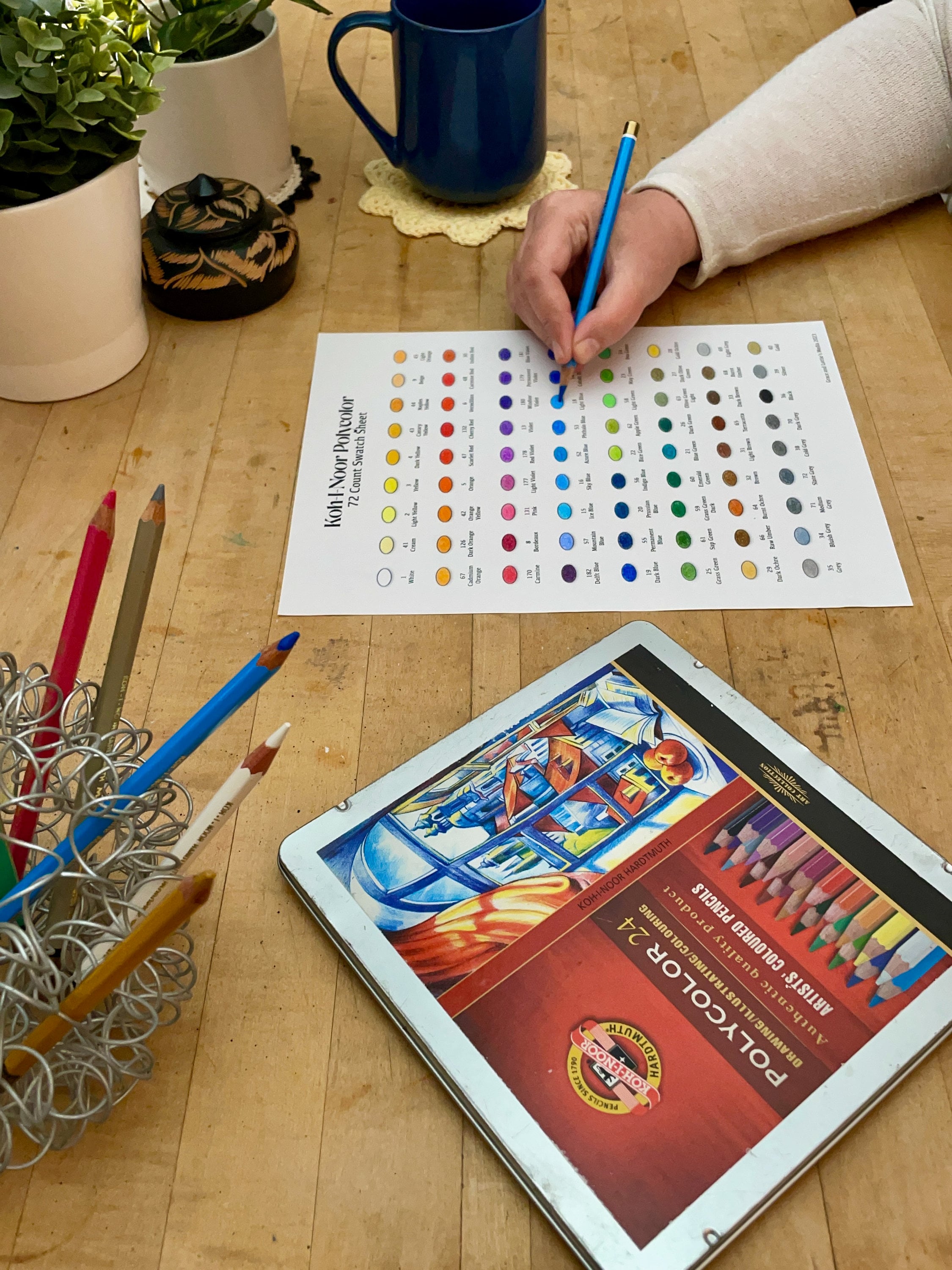 Koh-i-noor Polycolor 72-count Swatch Sheet - Etsy