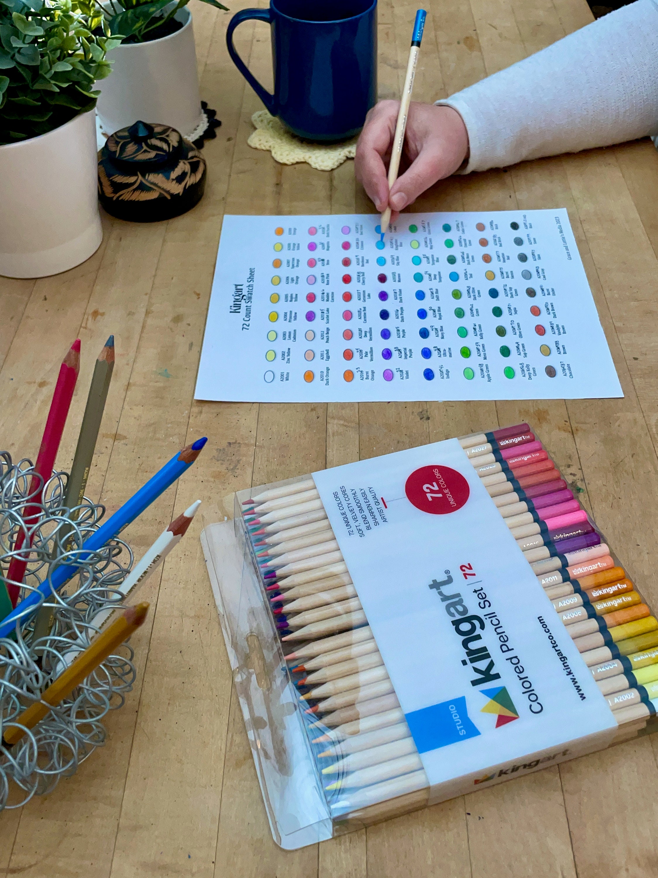 Kingart 72-count Pencil Swatch Sheet - Etsy