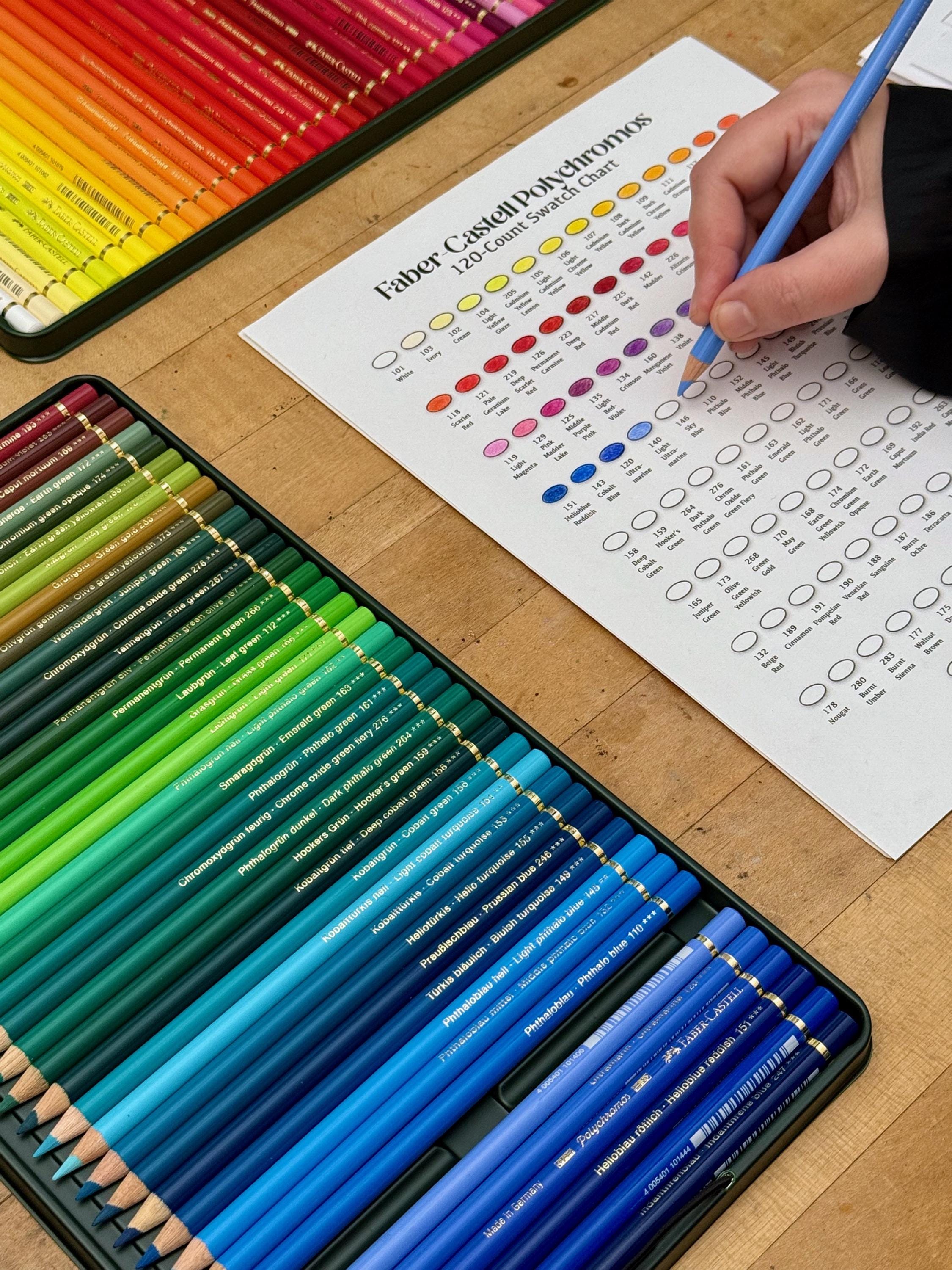 Faber-Castell Polychromos 120色セット Faber-Castell Polychromos Color Pencils – 120 Colored Pencils