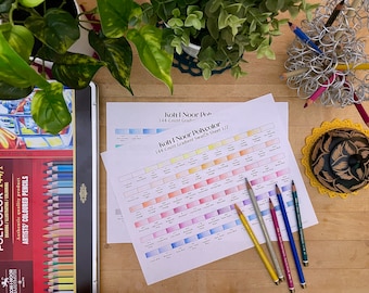 Koh-I-Noor Polycolor 144-Count Gradient Swatch Sheet
