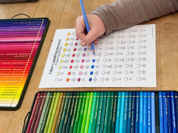 Faber-castell Polychromos 72-count Swatch Chart - Etsy