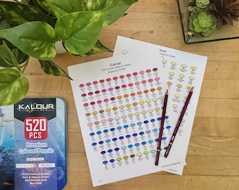 KALOUR Pro Crayons De Couleur 520 Couleurs - Ensemble Professionnel Avec Mines Douces Et Vibrantes Pour Artistes