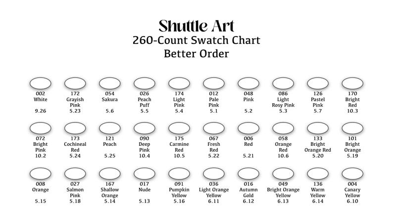 Shuttle Art 260 Colored Pencil Swatch Chart (digital Download) - Etsy