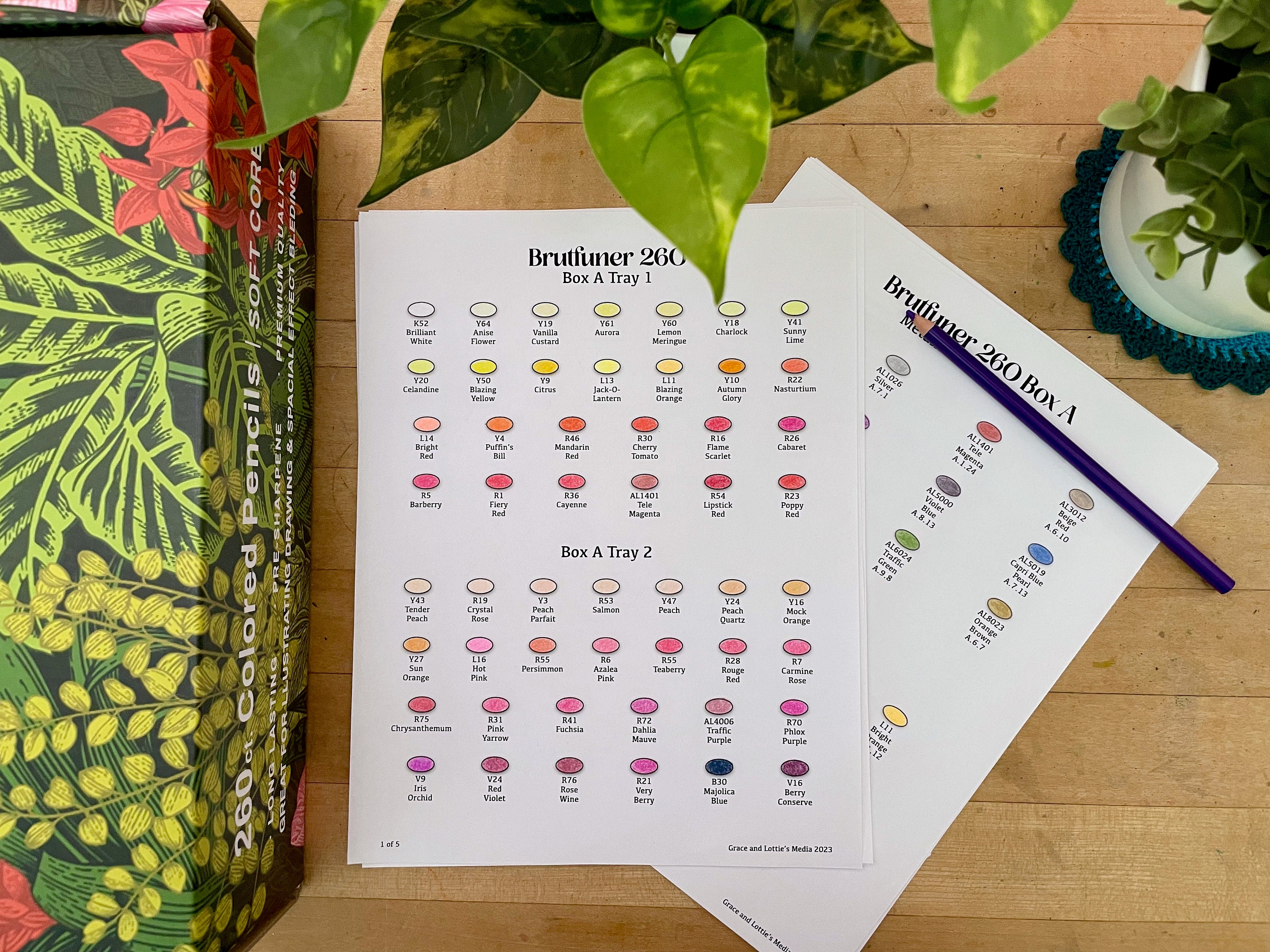 Brutfuner 260 Box A Swatch Chart Set (digital Download) - Etsy