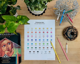 Prismacolor 48-count Swatch Sheet - Etsy