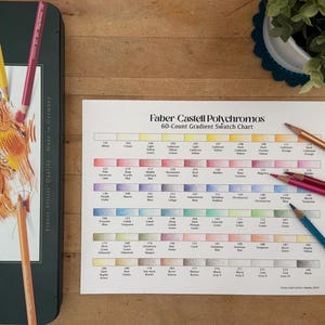 Faber-Castell Polychromos 60-Count Farbverlaufsmusterkarte