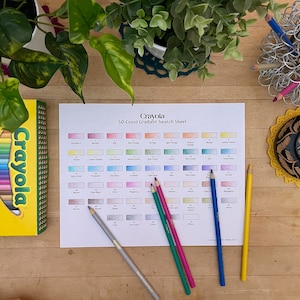 Crayola 50-Count Gradient Swatch Sheet