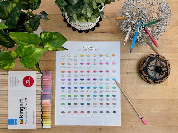 Kingart 72-count Pencil Swatch Sheet - Etsy