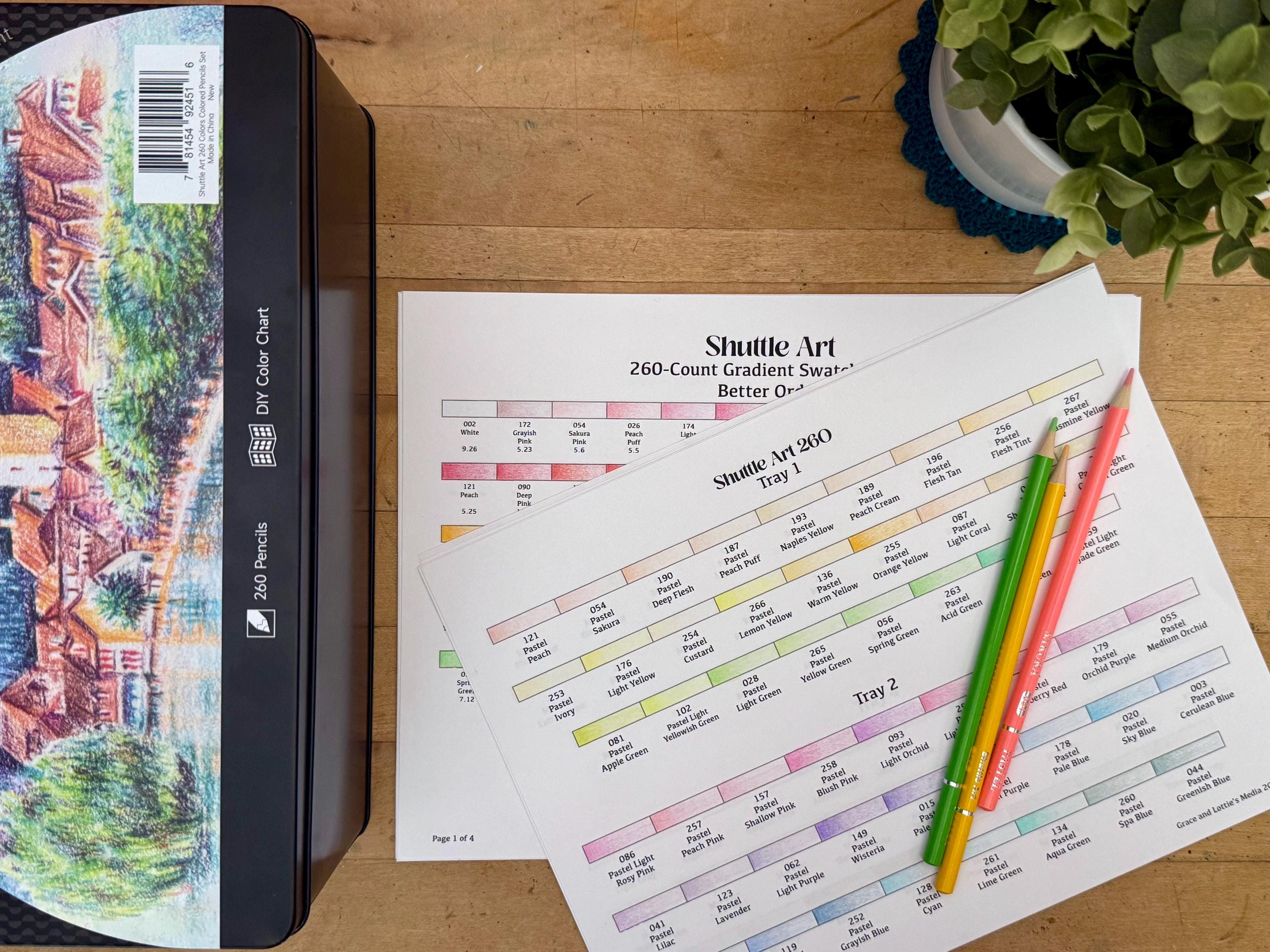 Shuttle Art 260 Color Swatch Chart Set (digital Download) - Etsy