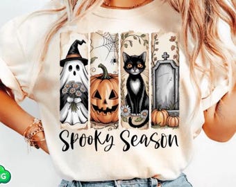 Vintage Halloween-spook, png-bestand: griezelig seizoen heksenhoed ontwerp (digitale download)