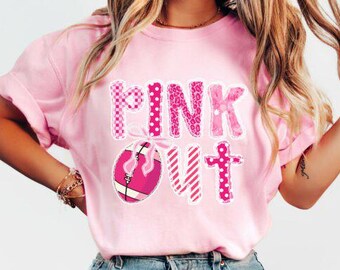 Pink Out Football PNG: Brustkrebsbewusstsein, Girly Game Day (Digitaler Download