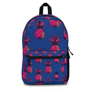 Vibrant Pineapple Backpack for Adventurers, Stylish School Bag, Trendy Tote, Perfect for Travel, Summer Vibes