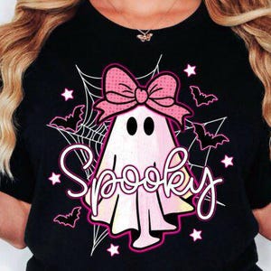 Pink Halloween Ghost PNG: Girly Spooky Design (Digital Download, 300 DPI)