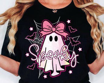 Pink Halloween Ghost PNG: Girly Spooky Design (Digital Download, 300 DPI)
