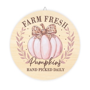 Farm Fresh Pumpkins Wood Sign: Rustic Autumn Wall Decor