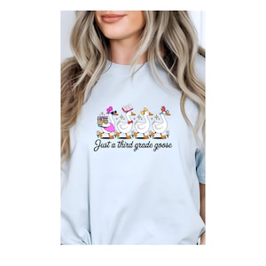 Zurück zu Schulgans PNG 3.Klasse, Kokette Lehrer Erster Schultag Shirt Design, Adrette Blumen Digitaler Download