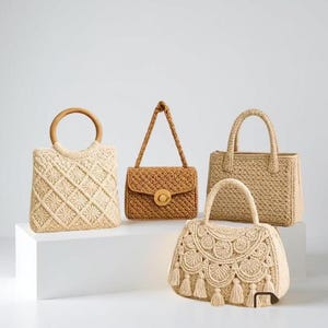 99+ gehäkelte Handtasche Muster Boho, Modern, Vintage & strukturierte Stile, Sofort Download, Häkeltasche Muster Bundle PDF