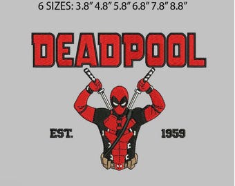 Deadpool Embroidery Design