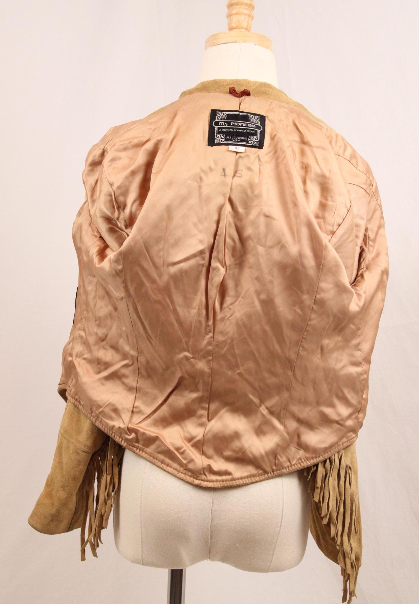Vintage 70s Suede Fringe Jacket: Ms Pioneer Western Leather