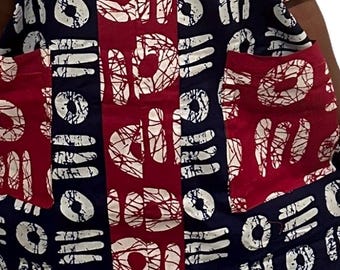 Ankara Kaftan Kleid: Afrikanischer Print Maxi Bubu, Einheitsgröße mit Taschen