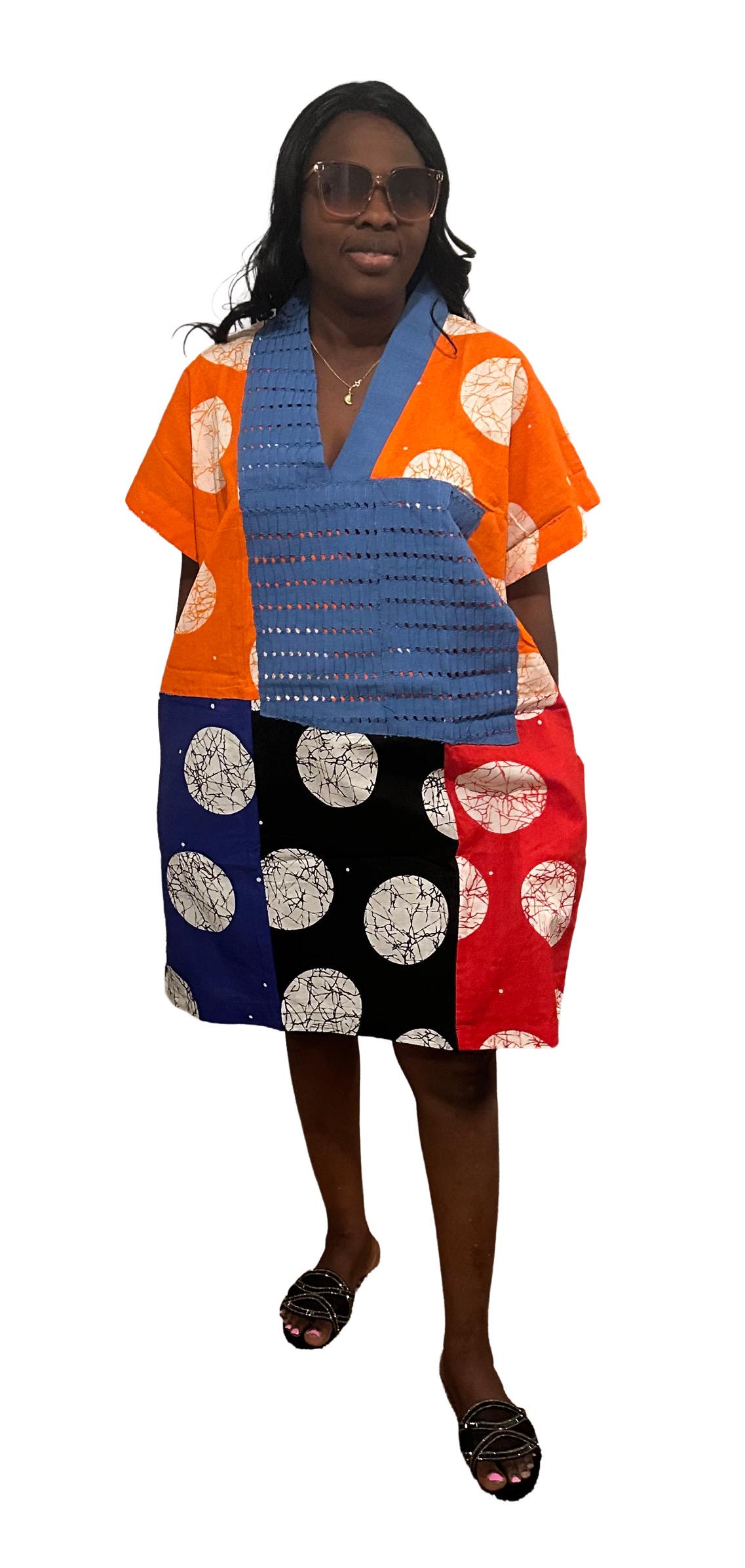 slim fit dress slacks Red Yellow Black Multi African Ankara Print Plus Size Short Party Dres –  Africanclothinghub main image 0