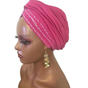 Pink Beaded Turban - Etsy display picture 2