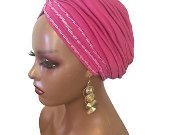 Beaded Fashion Turban: Elegant Women&#39;s Head Cover